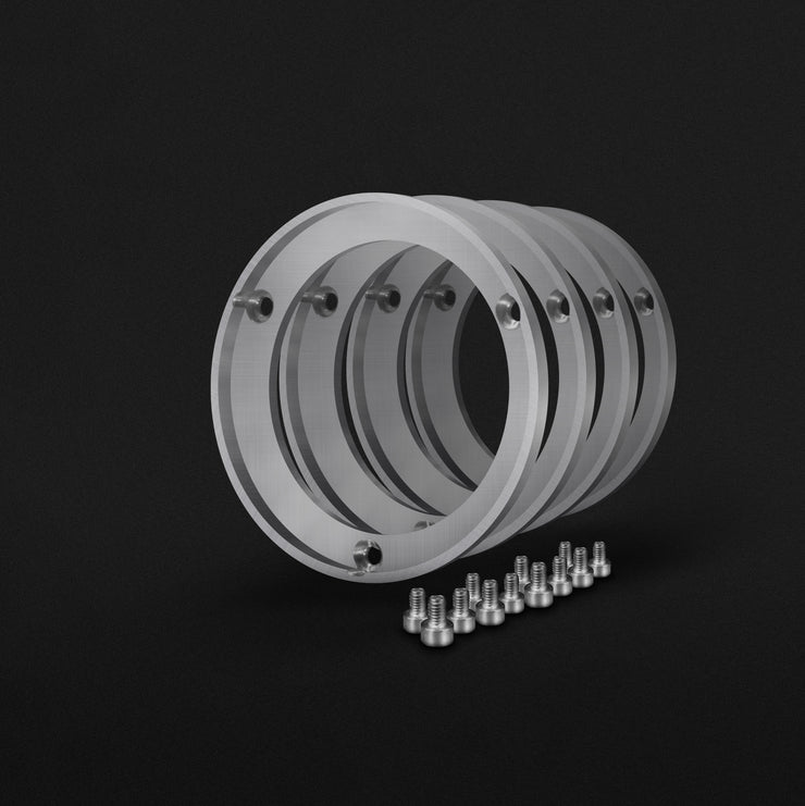 Billet Aluminum Bolt-On Center Caps (Set of 4)